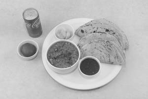 Matar Paneer 6 Pcs + 2 Paratha + Salad + Achar + Coldrink Can