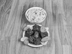Pulao(half)+chicken Kasha(3pc)