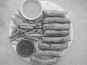 Spring roll + fries
