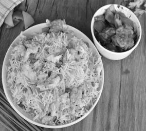 Egg Fried Rice With Chicken Chilly