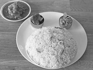 Ghee Rice + Chicken Curry