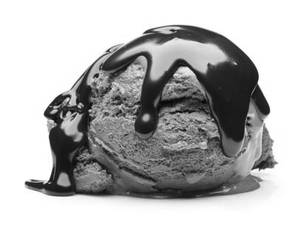 Chocolate Ice Cream + Chocolate Sauce
