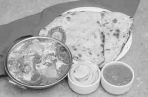 Sahi Paneer + 4 Butter roti + Rice + Pickles + Salad