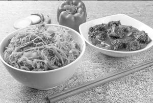 Chilli Chicken With Fired Rice Or Noodles 