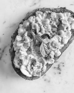 Corn And Mushroom Toast (single Slice)
