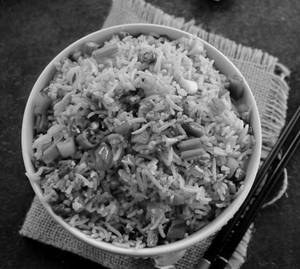 Veg Burnt Garlic Fried Rice
