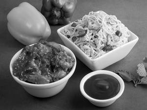 Vegetable Noodles With Gobi Manchurian