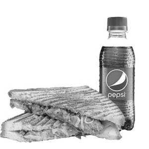 Chicken Cheese Grilled Sandwich + Pepsi