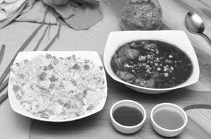 Egg Fried Rice + Half Mushroom Manchurian