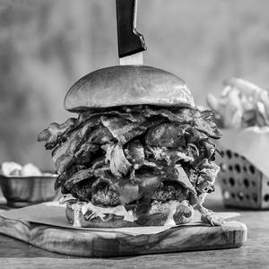 Boss Burger Lamb with bacon