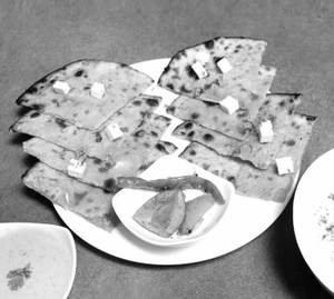 Paneer Paratha with Curd