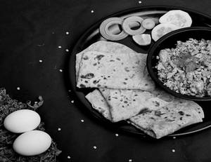 Egg Bhurji Chapati Meal