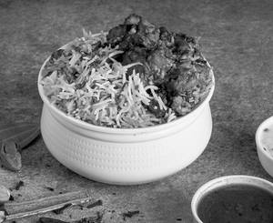 Hyderabadi Chicken 65 Biryani