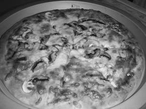 Mushroom delight pizza