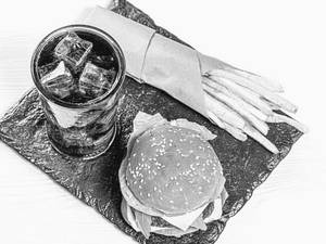 Veg Makhani Burger + Fries + Coke(200 Ml)