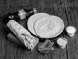 Non-Veg Combo[served With Hummus And Garlic Dips) + 2 Pita Breads + 1 Coke (250Ml)]