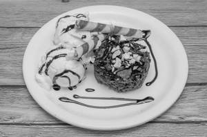 Brownie with Vanilla Ice Cream