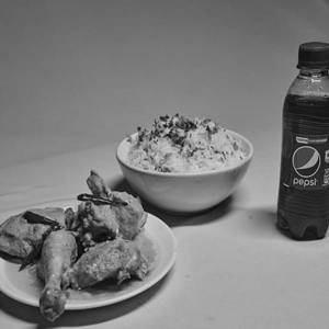 Ghee Rice+ Andhra Chilli Chicken Dry +Pepsi [200 Ml]