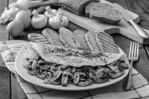 Eggstra-Ordinary Cheese & Mushroom Omelette
