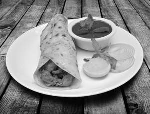 Chicken Kathi Kabab Roll (double Filling)