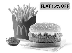 McVeggie Burger + Fries (M) + Piri Piri Mix