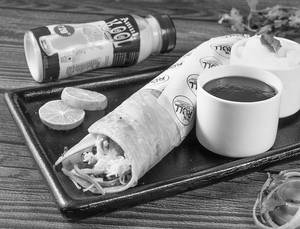 Cheese Roll + Kesar Milk