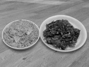 Veg Fried Rice + HALF Gobi Manchurian