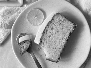 Lemon Poppy Tea Cake Slice