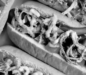 Spicy Grilled Mushroom Al Olio Peperoncino Hot Dog