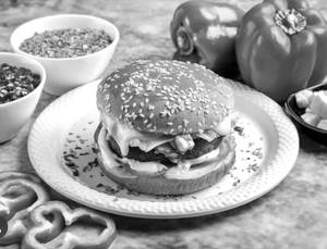 Indian Style Paneer Tikka Burger