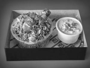 Chicken Biryani With Mix Veg Raita