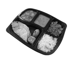 Small Thali With Dry Sabji Instead Of Kathol