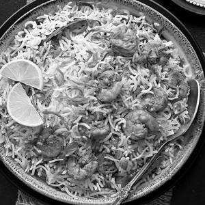 Prawns Biryani(served With Raita And Gravy)