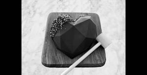 Dark Chocolate Heart Pinata Cake - Eggless