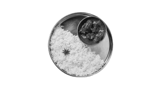 Mutton Curry With Rice + Mango Juice
