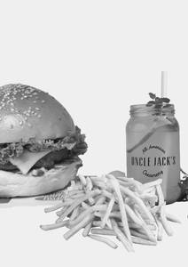 Choice of Burger + Side + Beverage