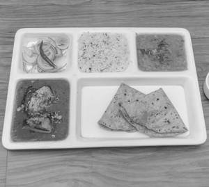 2 Tawa Roti + Rice + Chicken Curry + Dal/seasonal Vegetables + Salad
