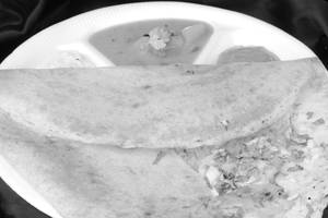 Onion Masala Dosa[1 pcs][served with Sambar and chutney]