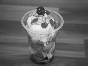 Fruit Salad with Vanilla Ice cream