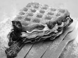 Blueberry Cream Cheese Waffles