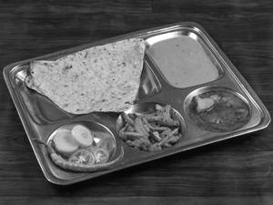 Plain Parotha Thali.