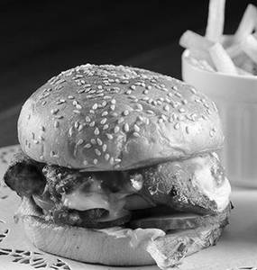 Chicken Tikka Burger,salad