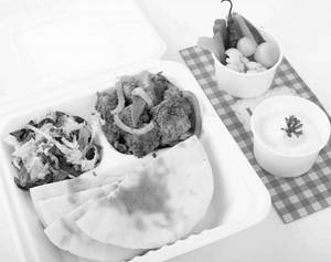 Mock Meat Shawarma Plate