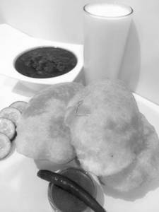 Chole Bhature with Lassi
