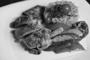 Grilled Chicken Stuffed With Mushroom And Olives