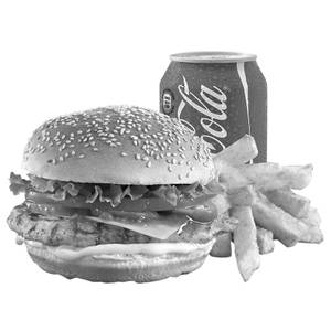 Veg Surprise Burger + Fries + Coke(200 Ml)