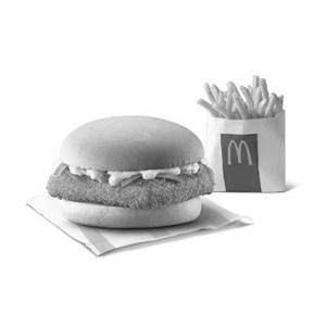 Chicken Chatpata Kebab Burger + Fries (R)