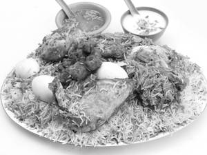 Chicken Biryani (Jumbo) (Served with Raita & Salad)