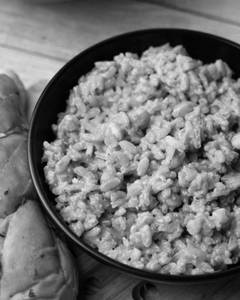 Edamame and Truffle Risotto With Mascarpone