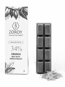 Zoroy Belgian Style Crunch 34% Chocolate Bar 25 Gms